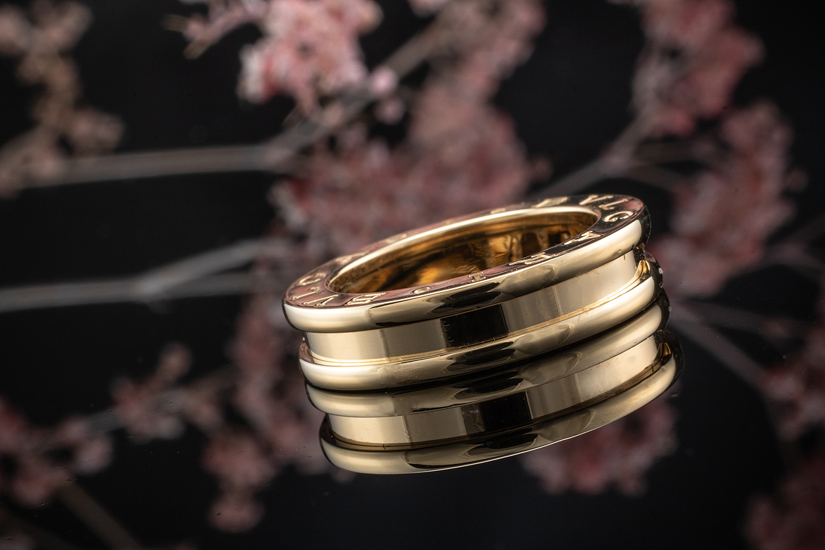 Damenring Zirkonia weiß 750er Gold 18 Karat vergoldet gelbgold Damen R2697S