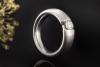 Spannring mit 1 Diamant Halbkaräter 0,50 Carat in Weißgold 585 gebürstet 