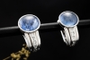 BVLGARI NY Haute Couture Ohrringe Creolen Ceylon Saphir Diamant Weißgold 