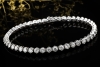 Art Déco Armband mit Diamanten im Hexagon Tennisarmband in 950er Platin 