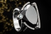 Ring Schwarzer Diamant mit 12 Carat Designer Handarbeit in Weißgold 750 