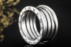 BVLGARI B.zero1 Ring 4-Band Modell Massiv in 750er Weißgold Größe 53 