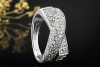 Mauboussin Paris Ring Crossover Design mit Diamanten in 750er Weißgold 