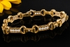 Armband Reitsport Pferdetrense mit Diamanten in Gelbgold 750 Handarbeit 