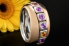 Odenwald Eternity Drehring Tango mit bunten Saphiren Massiv Roségold 750 