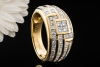 Wempe Ring Architektonisches Design mit Carré Diamanten in Gelbgold 750 