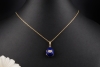 Fabergé Anhänger Gold Ei-Medaillon Herz Versteck Diamanten Emaille Blau 