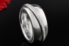 Odenwald Ring Drehring mit schräg angeordneten Diamanten in Weißgold 750 