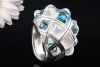 Stephen Webster London Cocktailring Mondstein Blautopas in Weißgold 750 