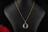 Baume & Mercier Collier 80 cm Diamant Anhänger in 750er Gold dreifarbig 