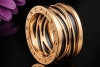 BVLGARI B.zero1 4-Band Ring Zaha Hadid in Roségold mit schwarzer Keramik 