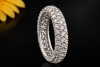 Exklusiver Memoire Ring Diamanten rundum 950er Platin Goldschmiedearbeit 