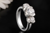 Trilogie Brillantring 1,78 Carat natürliche Diamanten in 750er Weißgold 