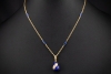 Fabergé Ei Collier Kette mit Anhänger Emaille Blau Brillanten 750er Gold 