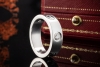 Cartier Love Ring 3 Diamanten in Weißgold 750 Großes Modell 50 Full Set 