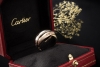 Trinity de Cartier Ring Großes Modell XL LM Gold Tricolor Gr 64 Full Set 