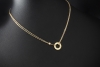 Cartier Love Collier Kette mit Anhänger 2 Diamanten in 750er Gelbgold 
