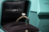 Tiffany & Co Solitär Ring Setting mit Diamant 0,39 Ct in Gelbgold Platin 