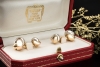 Cartier Manschettenknöpfe Trinity de Cartier Massiv 750er Gold Tricolor 
