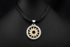 BVLGARI Tondo Sun Collier XL Kette mit Anhänger Sonne Gold 750 Full Set 