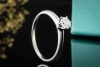 Tiffany & Co Solitär Ring Setting mit Diamant 0,38 Ct in Platin Full Set 