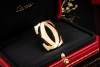 Cartier Brosche Pénélope Doppel C Vintage Nadel in 750er Gelbgold OVP 