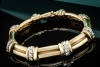 Tiffany & Co Armband Gliederarmband Diamanten in Gelbgold 750 mit Platin 