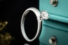 Tiffany & Co Solitär Ring Setting mit Diamant 0,31 Ct in Platin Full Set 