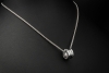 BVLGARI B.zero1 Collier Halskette mit rundem Anhänger in 750er Weißgold 
