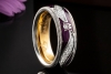 Wellendorff Ring Purpurkuss Lila Drehring Diamanten in Weißgold Full Set 