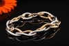 Clioro Armband Italienische Bicolor Handarbeit Weißgold und Roségold 750 