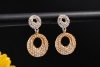 Runde Bicolor Ohrstecker Ohrhänger Diamanten 750er Roségold und Weißgold 
