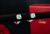 Cartier 1895 Solitär Ohrstecker Diamant je 0,25 Carat Weißgold Full Set 