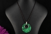 Hollfelder Collier Geschnitztes Jade Ornament mit Diamanten Weißgold 750 