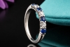 Tiffany & Co. Forever Ring Halbmemoire Saphire & Diamanten in Platin 950 