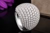 Hollfelder Prachtvoller Cocktailring mit 5 Ct. Diamanten in Weißgold 750 