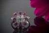 Wunderschöner Weißgold Ring mit Brillanten und Rubin in 585er Gold 