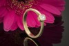 Solitär Diamant Ring Emerald Schliff Goldschmiedearbeit in Gelbgold 585 