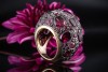 Großer Pomellato Ring Tabou mit Rhodolith Granat in 750er Roségold Gr 53 