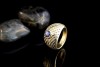 Hans Dieter Krieger Saphir Ring 750er Gold mit mehr als 100 Brillanten 
