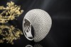 Statement Dome Ring mit 7,9 Carat TW VS Diamanten Massiv in Weißgold 750 