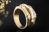 Ring Klassische Goldschmiedearbeit Handarbeit mit Diamanten in Gelbgold 