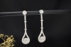 Lange Tropfen Ohrringe Ohrhänger Ohrstecker Diamanten in 750er Weißgold 