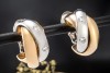 Creolen Ohrclips mit Diamanten Massiv in Roségold Weißgold Gelbgold 750 