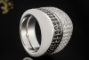 Exklusiver Chopard Ring Black and White Diamanten Massiv Weissgold 750 