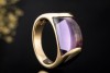 BVLGARI Ring mit Amethyst Bulgari Tronchetto massiv in Gelbgold 750 