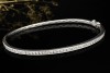 Diamant Armreif Armband mit Diamanten Goldschmiedearbeit in Weißgold 750 