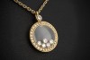 Chopard Happy Diamonds Anhänger Großes Modell Diamanten in Gelbgold 750 