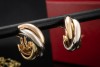 Cartier Trinity Ohrringe Creolen Gelbgold Weißgold Rotgold 750 Full Set 