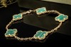 Van Cleef & Arpels Armband Vintage Alhambra Malachit Gelbgold Full Set 